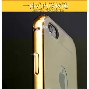 【風雅小舖】蘋果6plus金屬邊框 iPhone6s手機殼 i6外殼帶鏡面全包後蓋