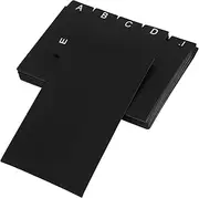 CAXUSD 30pcs Index Card Clip Partition Notebook Supply Card Sorting Dividers Vinyl Record Classification Record Divider Notebook Supplies Black Pp