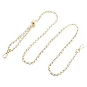 Purse Chain Strap, 55 Inch Adjustable Chains Strap White/Light Gold