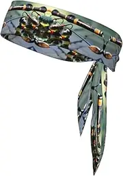 Fishing Rod Sports Strap Double-Sided Headscarf Men's Bow Tie Sports Headscarf Running Yoga Exercise Headband