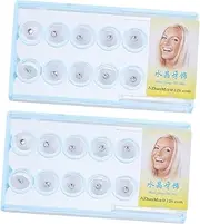 FRCOLOR 20pcs Tooth Ornaments Tooth Crystal Gems for DIY Decor with Storage Box for Shining Smile and Nail Decoration Color