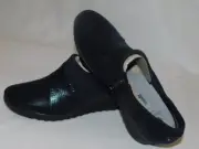 Clark Cloudstepper Caddell Denali NAvy Marine Slip on Zip Wedge Women 8M NIB