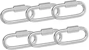 LOORGVEL 6Pcs Climbing Buckles Durable Hook Clips for Outdoor Activities Portable Carabiner Snap for Hiking Camping Travel Key Storage and More