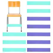 Fidget Bands for Classroom Chairs, 1 Set/10 Pcs, Blue/jade-green