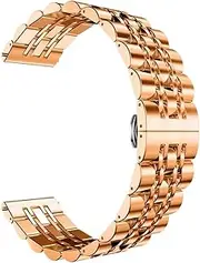 [AEHON] 22mm 20mm Seven Solid Beads Stainless Steel Strap For Huawei Watch4/4Pro GT2/3Pro 46mm Band For Samsung Watch 46mm 45mm Bracelet Watchbands