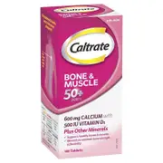 Caltrate Bone & Muscle 50+ Calcium & Vitamin D3, 100 Tablets