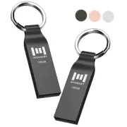 Waterproof 128GB USB2.0 Flash Drive, exFAT Metal Memory Stick with Keychain,