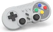 Cenxaki Switch Controller Wireless Gamepad Compatible with NS/Switch OLED/Windows PC - Classic SNES Style Controller with Motion Control/Vibration/Turbo/Wakeup - Gray