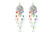 2Pcs Crystal Tree Of Life Sun Catcher Rainbow Made Glass Crystal Home Garden Decor-Colorful