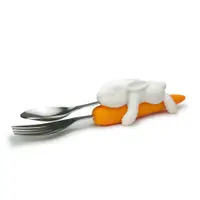 在飛比找蝦皮購物優惠-美國Fred & Friends蘿蔔小兔造型兒童餐具組（Sn