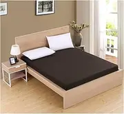 [BoNene] Queen Sheets Solid Color Fitted Sheet Mattress Cover with All-Round Elastic Rubber Band Bed Sheet for Twin Full Queen King Single Double Size Queen Sheet Set (Color : Black, Size : Spain)