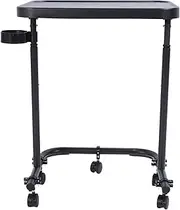 Height Rolling Bed Side Table with Magnetic Detachable Top, Large Mobile Laptop Stand, Lightweight Design with Wheels, Ideal for Study and Entertainment Activities