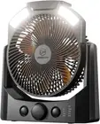 Camping Fan with LED Lantern, 8 Inch D-Cell Battery Operated Desk Fan with Timer