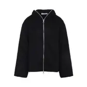 [Our Legacy] Our Legacy-Black Wool Full Zip Hood Sweatshirt-Uomo 48 IT