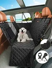 NZONPET 4-in-1 Dog Car Seat Cover, 100% Waterproof & Scratchproof, Universal Size, Black