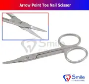 SUPER SHARP CURVED EDGE CUTICLE NAIL SCISSOR - ARROW POINT SILVER STEEL