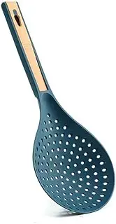 Lo Mein Colander Cooking Spoon Strainer Heatproof Slotted Spoon Strainers for Kitchen Skimmer Strainer Skimmer (Blue, One Size)
