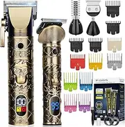 Beard Trimmer for Men, Professional Hair Clippers, All in 1 Clippers for Men with Digital Display, USB-C Electric Personal Care Kit for Him, Haircutting, Shaving, Facial, Body, Nose Hair Trimmer