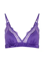 Love Stories Love Lace Satin Soft-cup bra - Purple 36C/D (36 C/D)