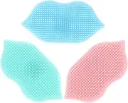 TOBBOMEY 3pcs Silicone Facial Cleansing Brush Set Gentle Skin Scrubber Face Manual Face Cleanser Handheld Mat Scrubber for Sensitive Skin