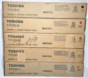 TOSHIBA T-FC25-K, T-FC25-M, T-FC25-Y Original & Genuine Toshiba Toner Set