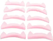 BELLIFFY 5-pairs Self-adhesive Silicone Pads for Eye Perm Cat Ear Shape Soft Reusable Pad