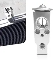 dawfall Pack-1 Automotive A/C Expansion Valve, Metallic Anti-Wear Steam Engine Air Conditioning Valve, Car Air Conditioning Parts, Universal for Most Cars Sedans SUVs (Silver)