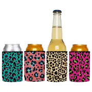Stubbyz Animal Print Stubby Cooler 4-Pack