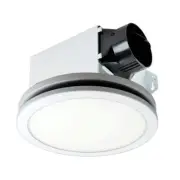 Integrity Series 100 CFM Ceiling Bathroom Exhaust Fan, LED Edge-Lit with Flat