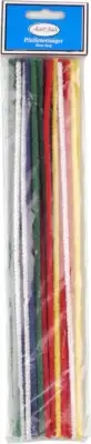 25PCS JEAN CLAUDE TAPERED COLORED CHURCHWARDEN PIPE CLEANERS / 12" EXTRA LONG