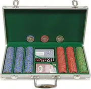 Trademark Poker 300 Chip Nevada Jacks 10g Set with Aluminum Case (Silver)