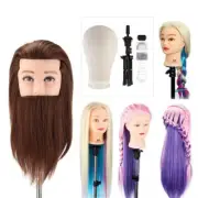 Training Head Canvas Block Head Tripod Stand Hairdressing Pratise Mannequin Doll