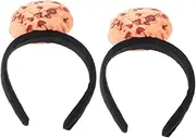 [AUTSUPPL] 2pcs Headband Headband Biscuits Head Band Cute Cookies Headband Carnival Cookie Headband Biscuit Hair Accessories Cosplay Headband Cookie Themed Headband Pomelo Headband Plush