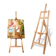 Adjustable Pine Wood Easel for Artists Art Display Painting Stand