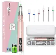 Kredioo 35000RPM Nail Drill Professional, Rechargeable Cordless Electric File Portable Efile with Twist Lock LED Screen Easy efile Kit for Acrylic Nails Gel Polish Manicure Pedicure Salon Quality