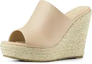 [Allegra K] Women's Espadrille Wedge Platform Mules