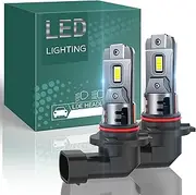 Pacify 9005 LED Headlight Bulbs High and Low Beam HB3 LED Headlight Bulb 6000K White Light 1:1 Mini Size Conversion Kit No Adapter Required for Cars & Trucks, Pack of 2