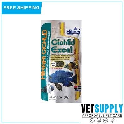Premium Hikari Floating Cichlid Excel Pellet Fish Food Mini 57 gm