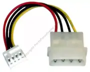 Lot100 6" short Drive Molex Power Supply Adapter Cable,4pin male~FD/Floppy type