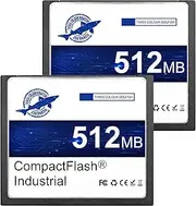 Dogfish 2Pack 512MB High Performance Industrial Flash Compact Memory Card CF Type I Card FAT16 Card for Industrial Equipment and Vintage Digital Camera