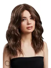 Ashley Womens Two Toned Brown Wavy Fashion Wig