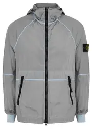 Stone Island Logo Crinkled Nylon Jacket - Grey - M M