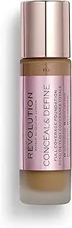 Revolution Beauty, Conceal & Define Concealer, Full Coverage & Lightweight, Long-Lasting Matte Finish, Vegan & Cruelty Free, C14 Dark to Deep Skin Tones, 0.14 Oz.