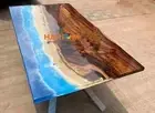 Acacia Wooden Ocean Blue Epoxy Resin River Table Top Loved Ones Gifts Home Decor