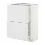 METOD / MAXIMERA base cabinet with 2 drawers, white/Stensund white, 60x37x80 cm