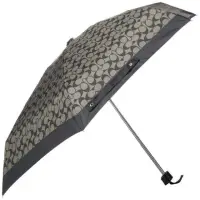 在飛比找momo購物網優惠-【COACH】馬車LOGO輕量晴雨傘(63365黑灰)