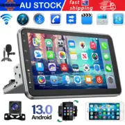 Single 1DIN Rotatable 10.1'' Android 13 Car Stereo Radio BT WiFi Head Unit + AU^