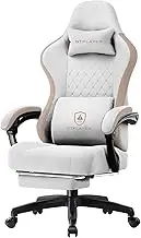GTPLAYER Gaming Chair, Computer Office Chair with Pocket Spring Cushion, Linkage Armrests and Footrest, High Back Ergonomic Computer Chair with Lumbar Support Task Chair with Footrest