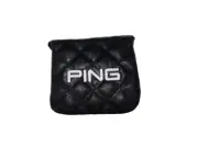 New Ping Quilted Black/White Magnetic Tomcat Square Mallet Putter Headcover