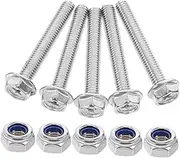 1 Set Nuts and Washers Collection Bolts and Nuts Collection Stainless Steel Screws Machine Screw Assortment Washers Assortment Replacement Bolts Silver 304 Stainless Steel